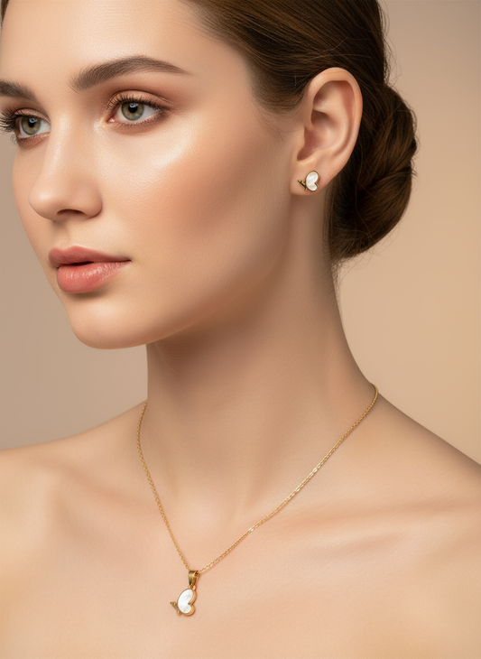 Butterfly Charm Anti-Tarnish Jewellery Set