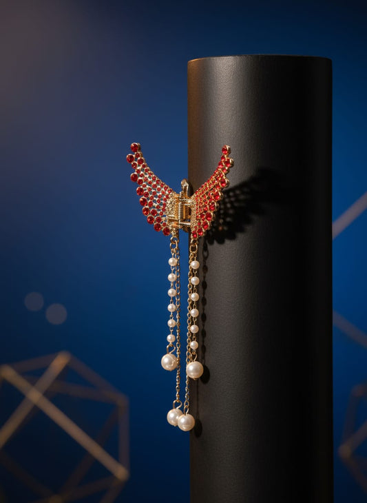 Korean Ruby Radiance Butterfly Clutcher (Red)