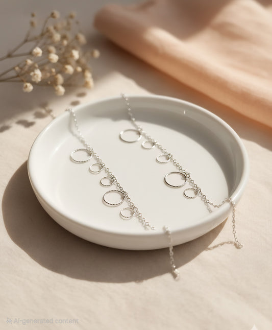 Multi-Ring Copper Anklet