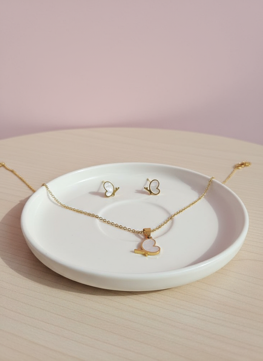 Butterfly Charm Anti-Tarnish Jewellery Set